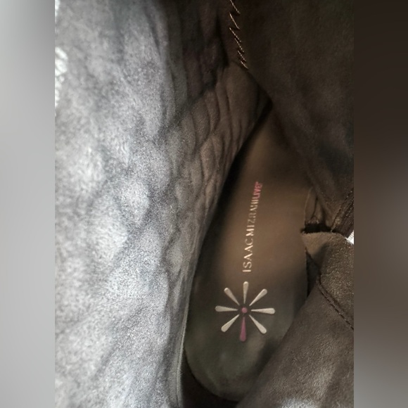 Isaac Mizrahi Kelly Quilted Heel Bootie Grey Suede - Leather Size 7 Women’s - Picture 8 of 13